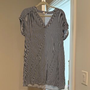 GAP Black and White Striped Mini Dress